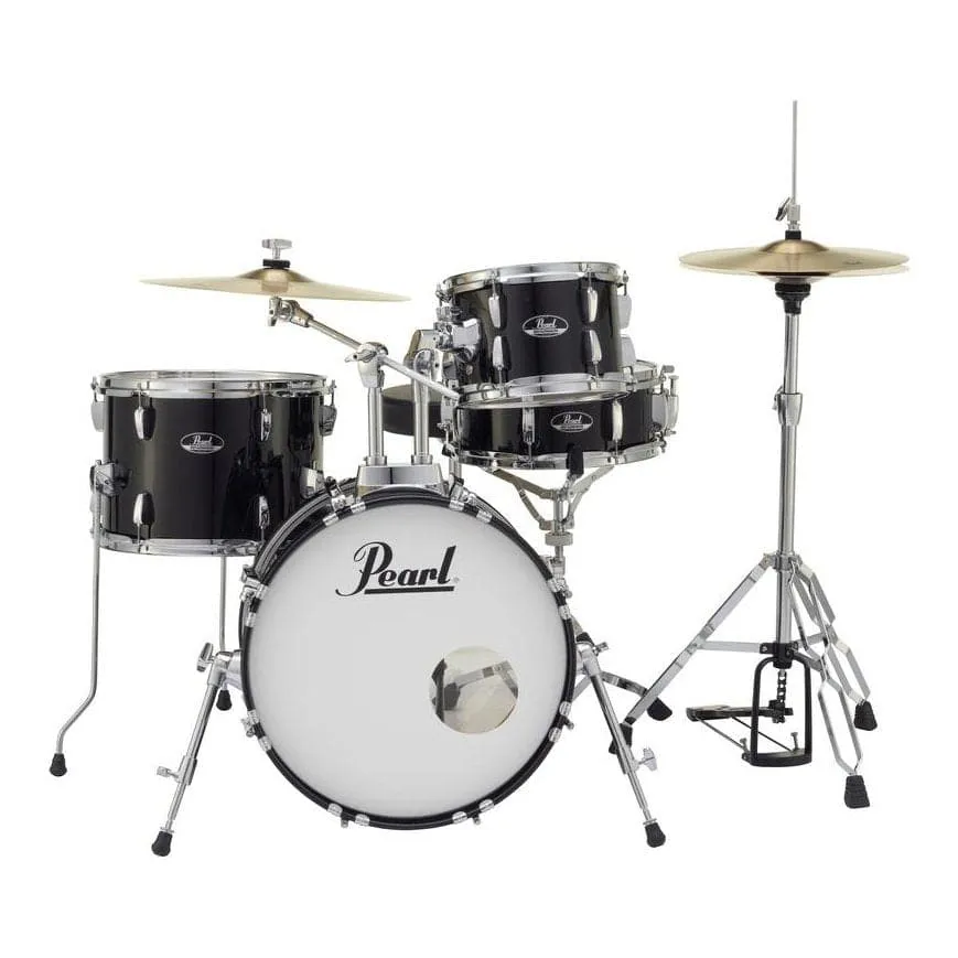Pearl Roadshow 4pc Set w/Hardware & Cymbals Jet Black