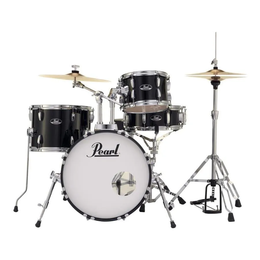 Pearl Roadshow 4pc Set w/Hardware & Cymbals Jet Black