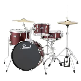 Pearl Roadshow 4pc Set w/Hardware & Cymbals Wine Red