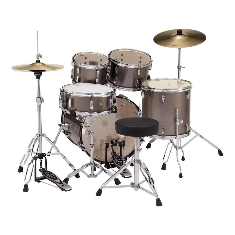 Pearl Roadshow 5 pc Set w/Hardware & Cymbals Bronze Metallic RS505C/C707