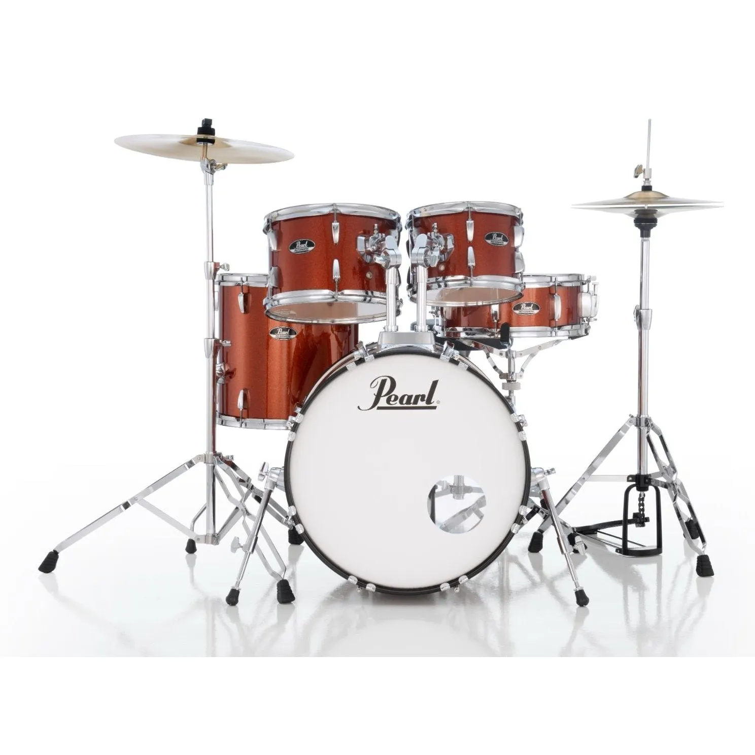 Pearl Roadshow 5pc Drum Set w/Hardware & Cymbals Burnt Orange Sparkle