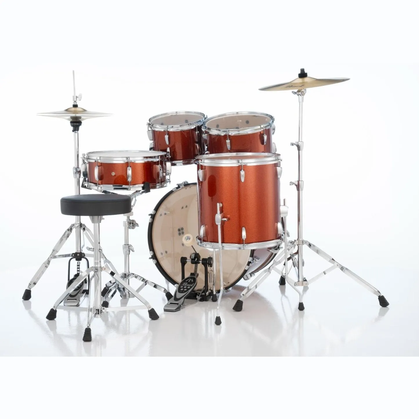 Pearl Roadshow 5pc Drum Set w/Hardware & Cymbals Burnt Orange Sparkle