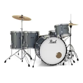 Pearl Roadshow 5pc Drum Set w/Hardware & Cymbals Charcoal Metallic