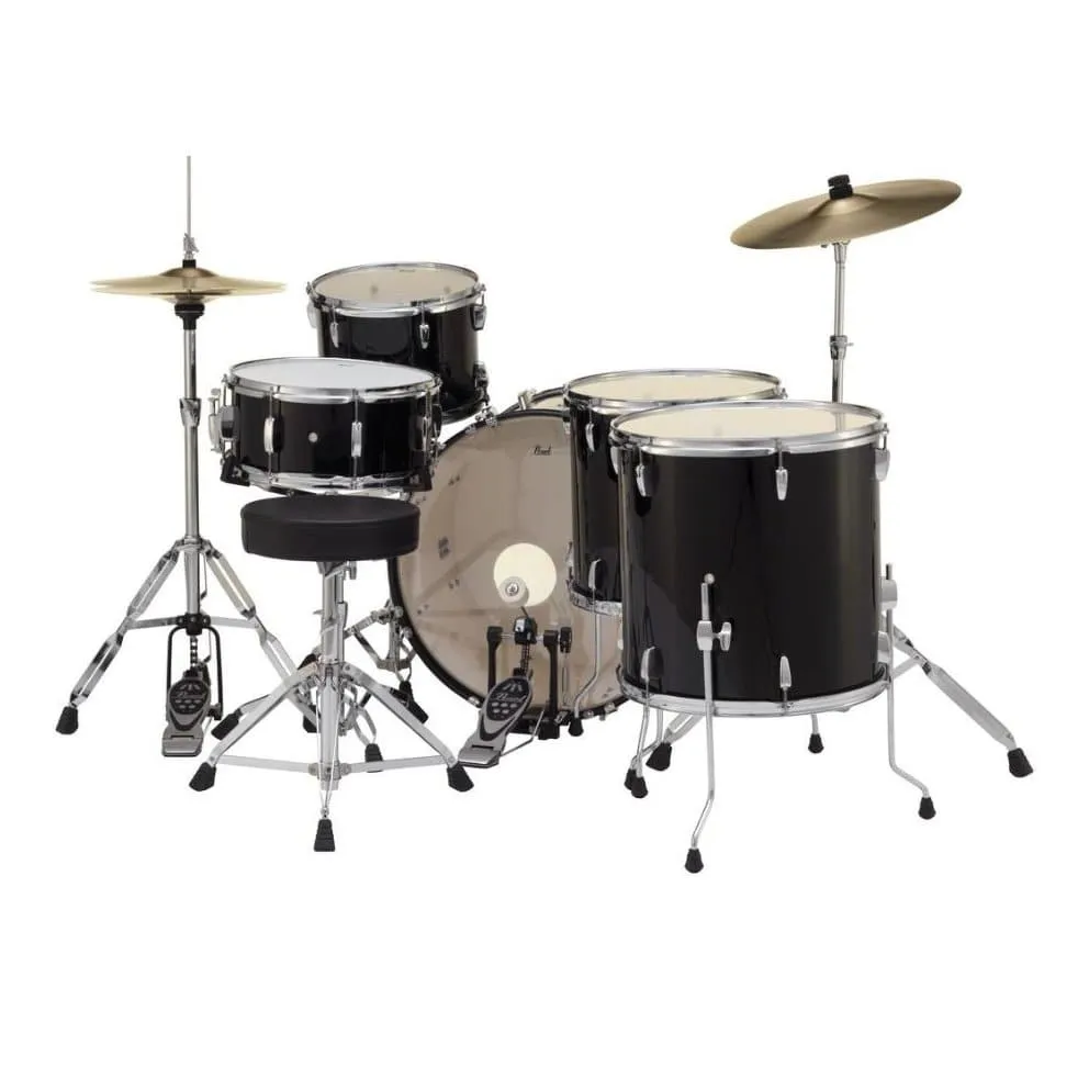 Pearl Roadshow 5pc Drum Set w/Hardware & Cymbals Jet Black RS525WFC/C31