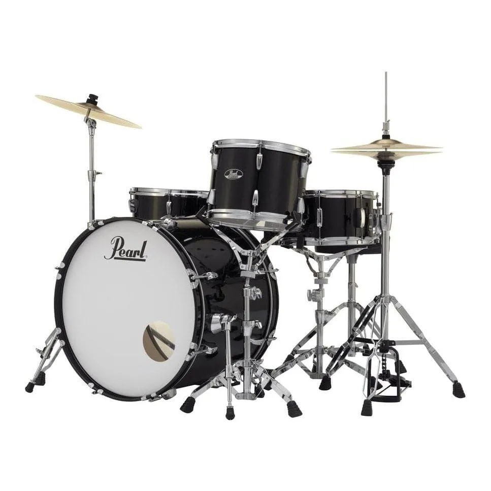 Pearl Roadshow 5pc Drum Set w/Hardware & Cymbals Jet Black RS525WFC/C31