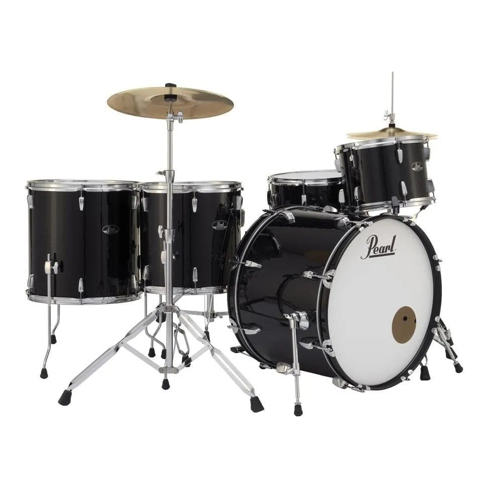 Pearl Roadshow 5pc Drum Set w/Hardware & Cymbals Jet Black RS525WFC/C31