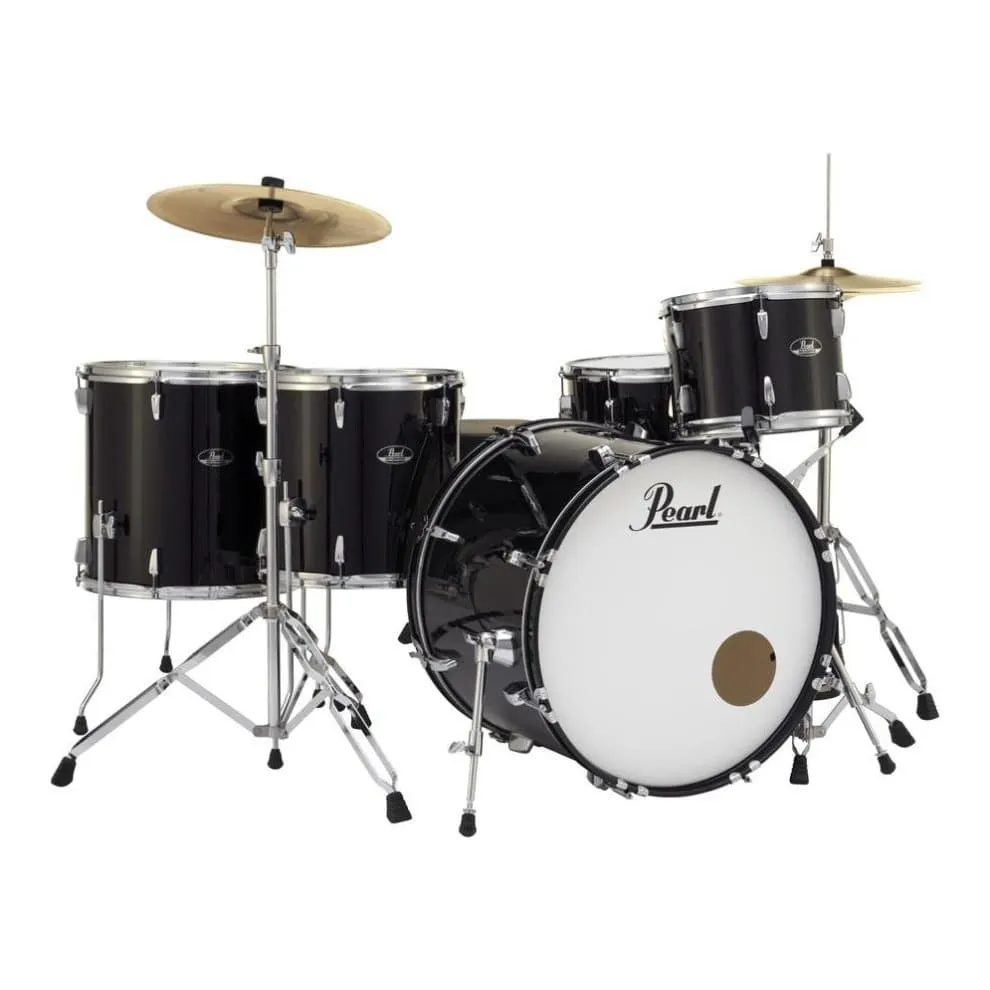 Pearl Roadshow 5pc Drum Set w/Hardware & Cymbals Jet Black RS525WFC/C31