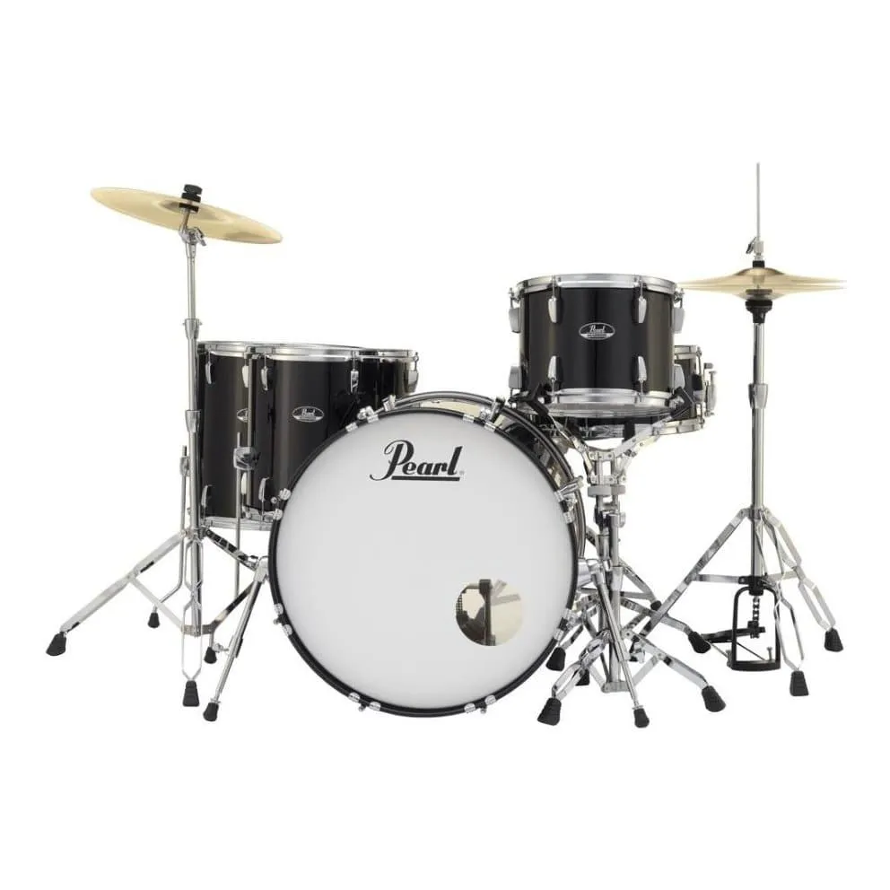 Pearl Roadshow 5pc Drum Set w/Hardware & Cymbals Jet Black RS525WFC/C31