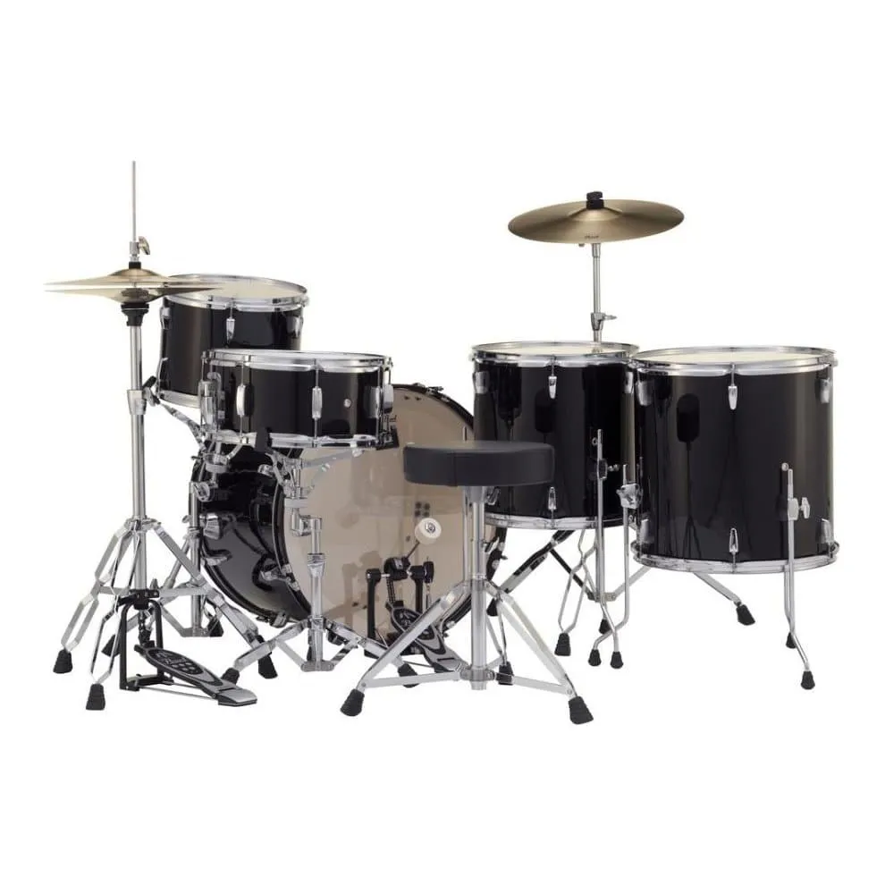 Pearl Roadshow 5pc Drum Set w/Hardware & Cymbals Jet Black RS525WFC/C31