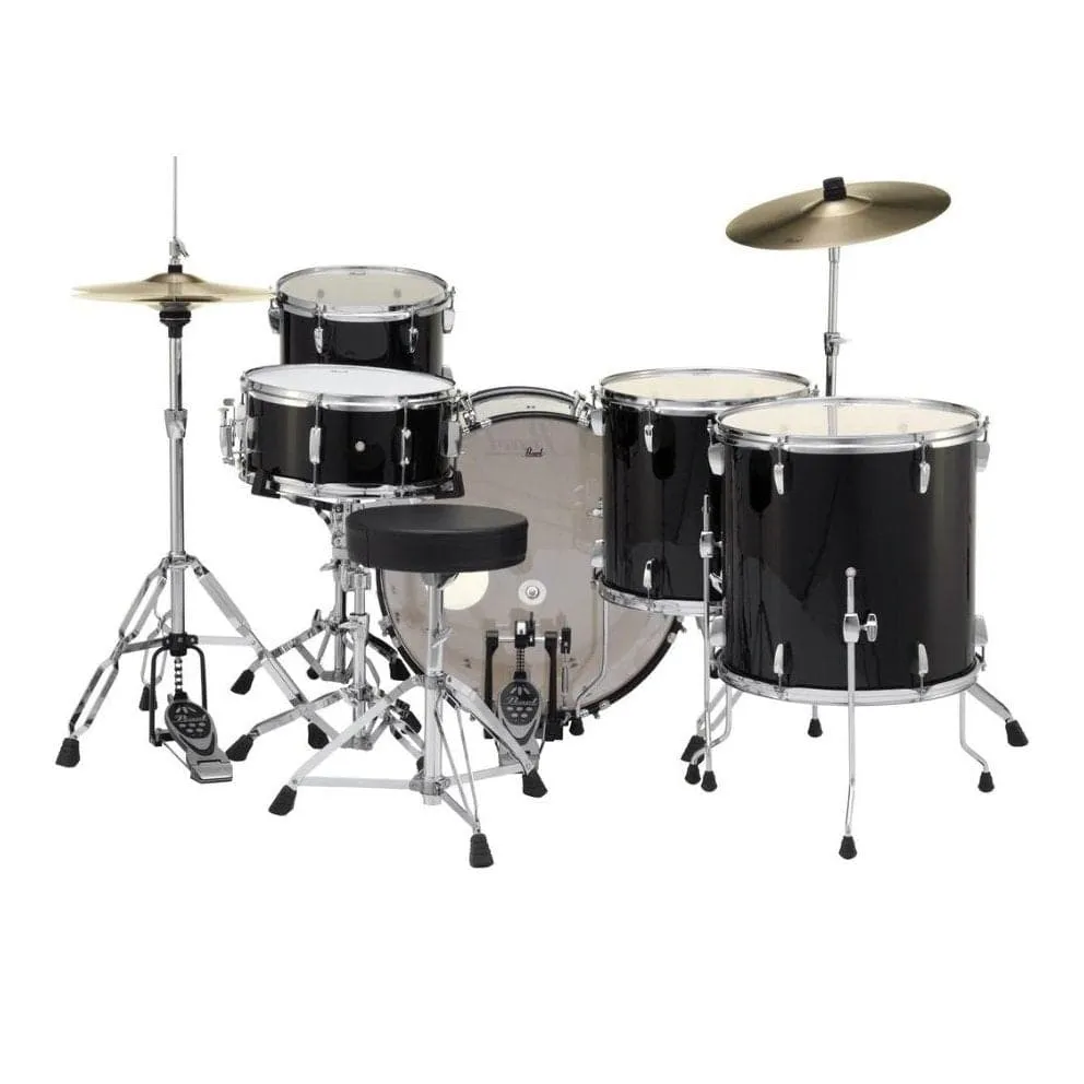 Pearl Roadshow 5pc Drum Set w/Hardware & Cymbals Jet Black RS525WFC/C31