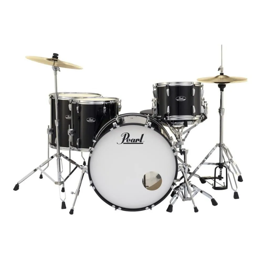 Pearl Roadshow 5pc Drum Set w/Hardware & Cymbals Jet Black RS525WFC/C31
