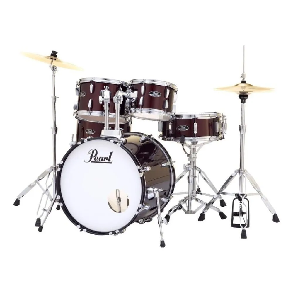 Pearl Roadshow 5pc Drum Set w/Hardware & Cymbals Wine Red RS505C/C91