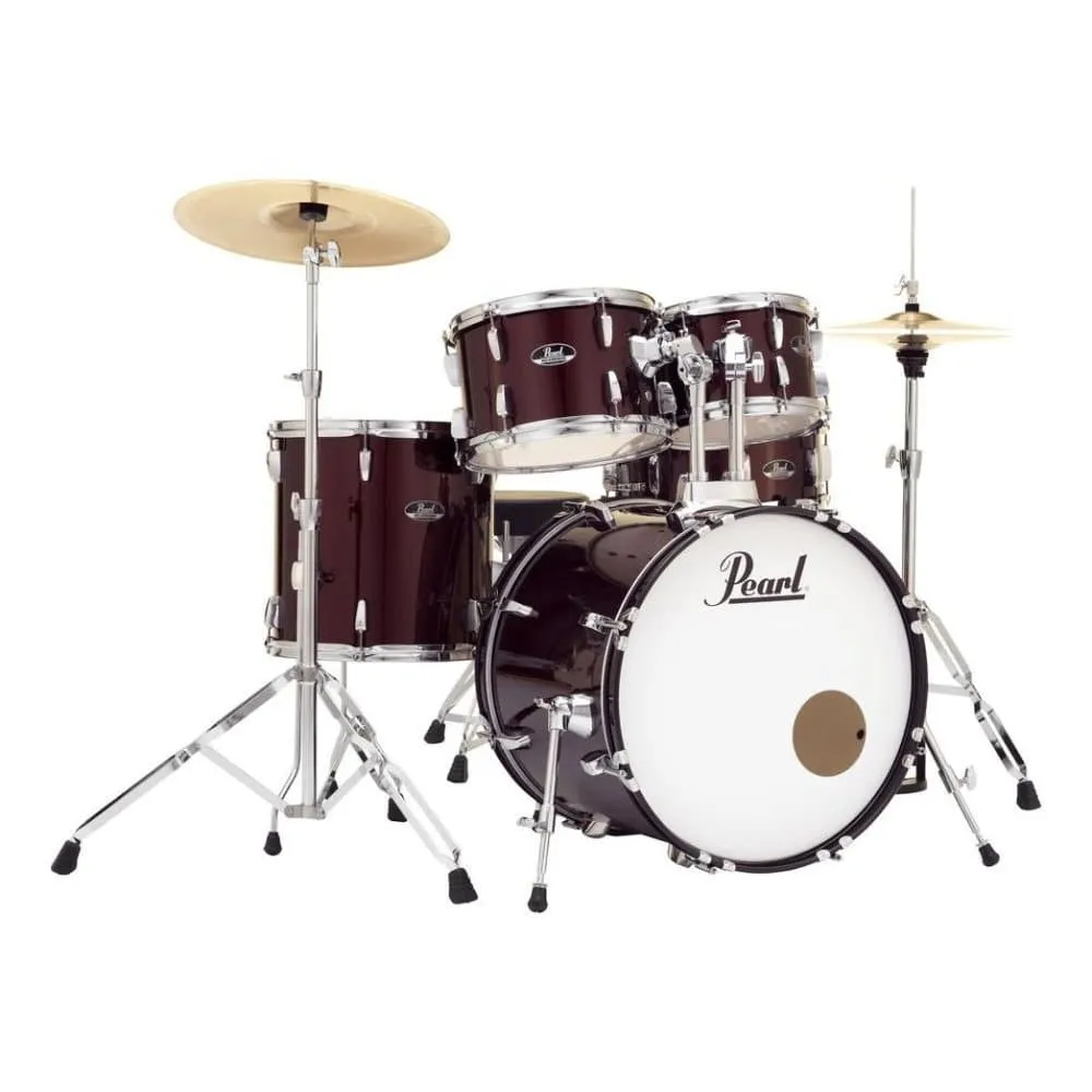 Pearl Roadshow 5pc Drum Set w/Hardware & Cymbals Wine Red RS505C/C91
