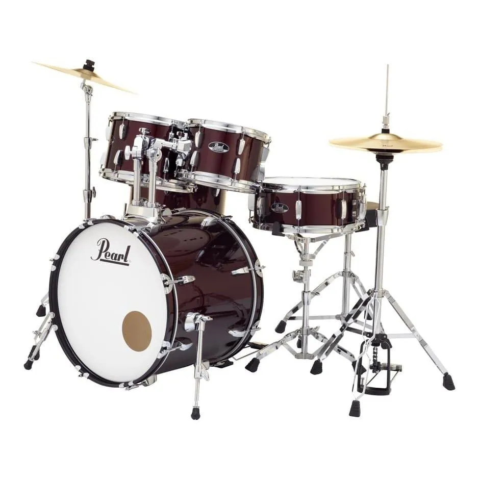 Pearl Roadshow 5pc Drum Set w/Hardware & Cymbals Wine Red RS505C/C91