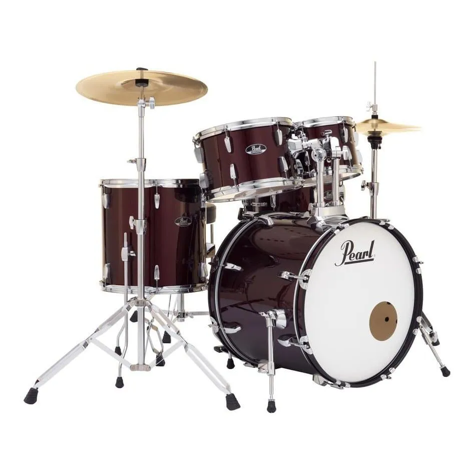 Pearl Roadshow 5pc Drum Set w/Hardware & Cymbals Wine Red RS505C/C91