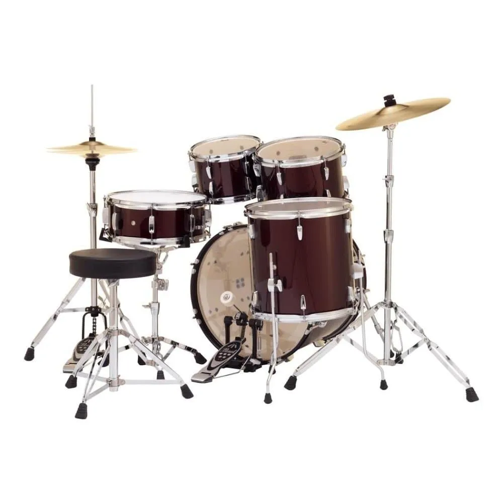 Pearl Roadshow 5pc Drum Set w/Hardware & Cymbals Wine Red RS505C/C91