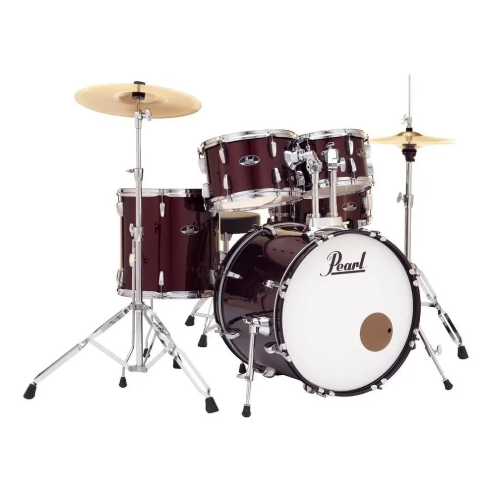 Pearl Roadshow 5pc Drum Set w/Hardware & Cymbals Wine Red RS505C/C91