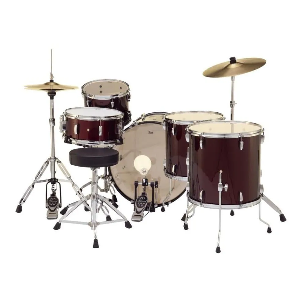 Pearl Roadshow 5pc Drum Set w/Hardware & Cymbals Wine Red RS525WFC/C91