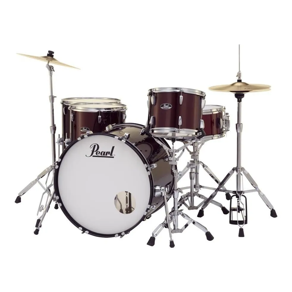 Pearl Roadshow 5pc Drum Set w/Hardware & Cymbals Wine Red RS525WFC/C91
