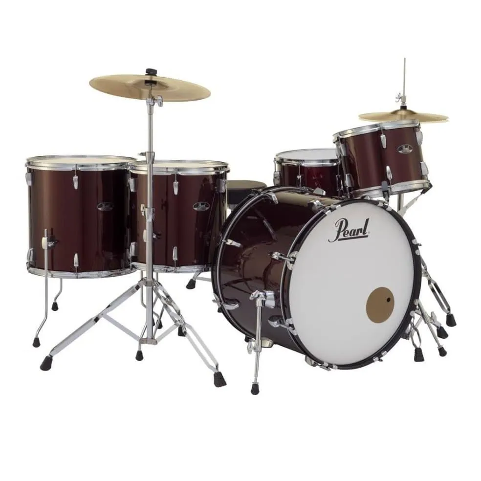 Pearl Roadshow 5pc Drum Set w/Hardware & Cymbals Wine Red RS525WFC/C91