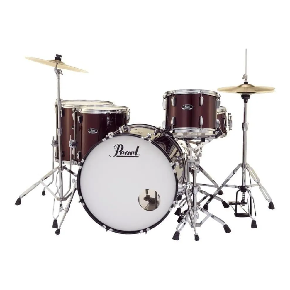 Pearl Roadshow 5pc Drum Set w/Hardware & Cymbals Wine Red RS525WFC/C91