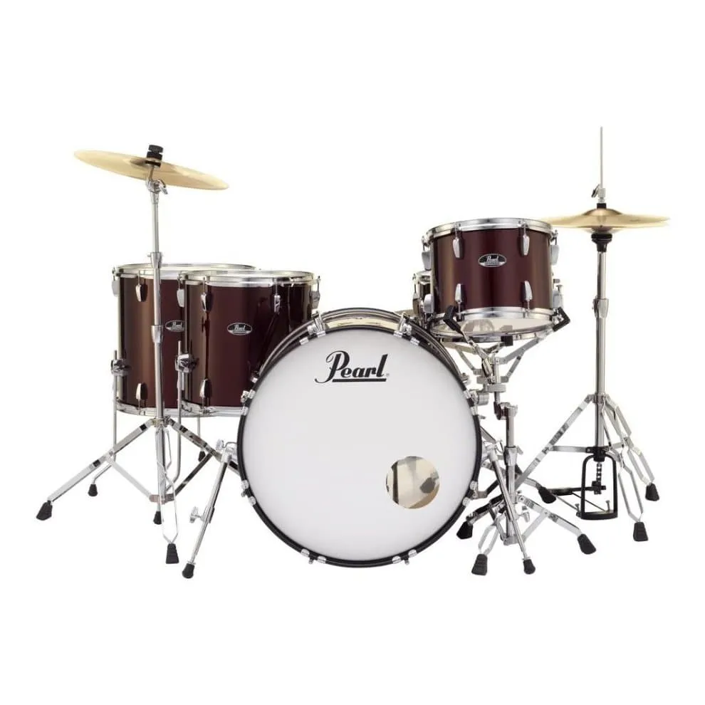 Pearl Roadshow 5pc Drum Set w/Hardware & Cymbals Wine Red RS525WFC/C91