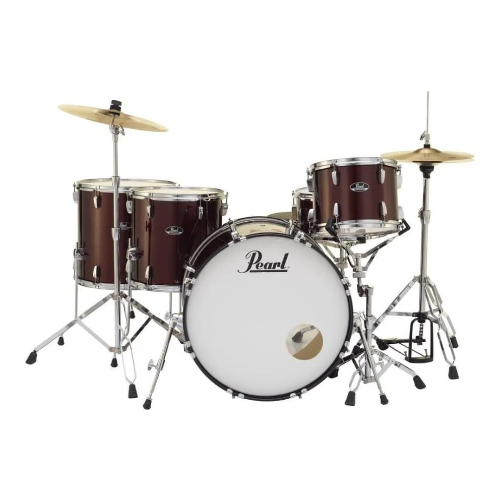 Pearl Roadshow 5pc Drum Set w/Hardware & Cymbals Wine Red RS525WFC/C91