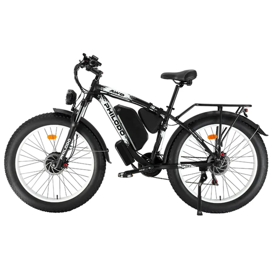 Philodo H8 - Dual Motor All-Wheel-Drive Fat Tire “Monster of a Bike” - Top Speed 28mph - 2000W