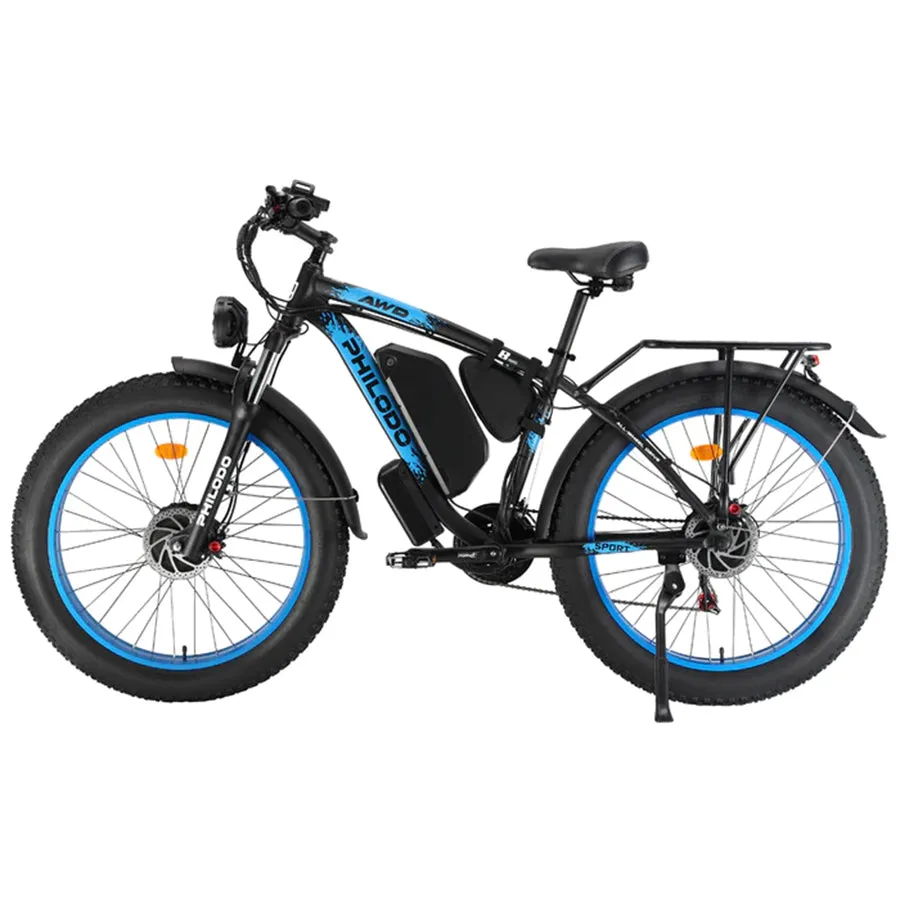 Philodo H8 - Dual Motor All-Wheel-Drive Fat Tire “Monster of a Bike” - Top Speed 28mph - 2000W