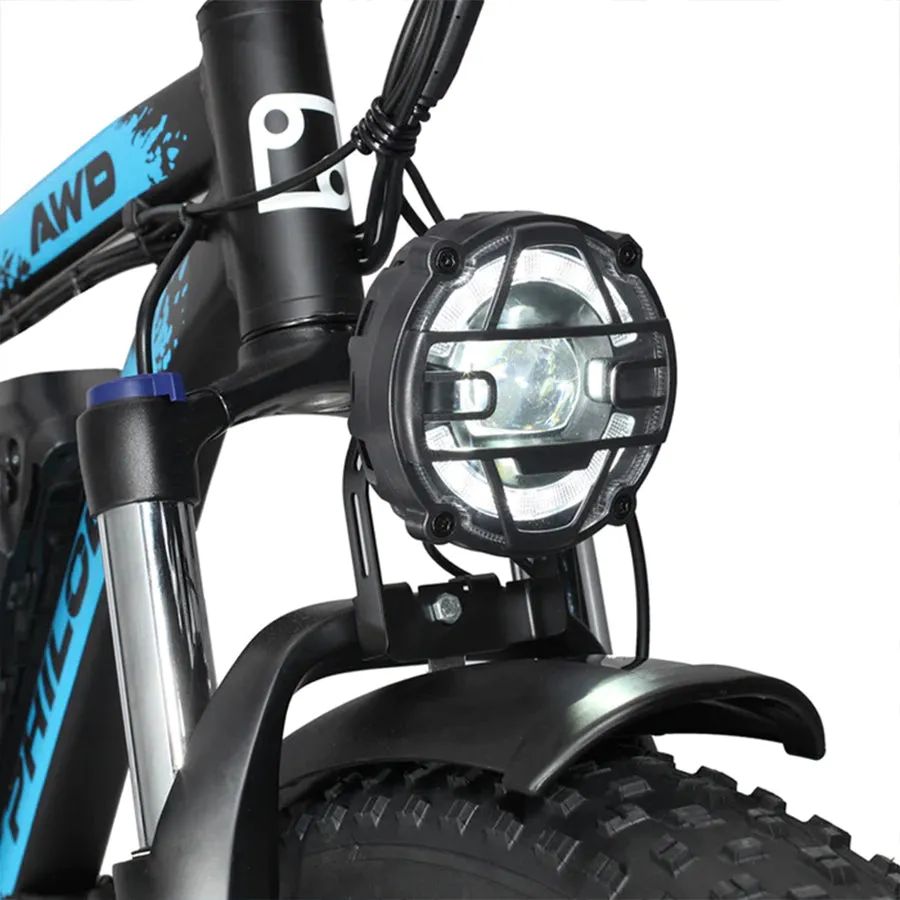 Philodo H8 - Dual Motor All-Wheel-Drive Fat Tire “Monster of a Bike” - Top Speed 28mph - 2000W
