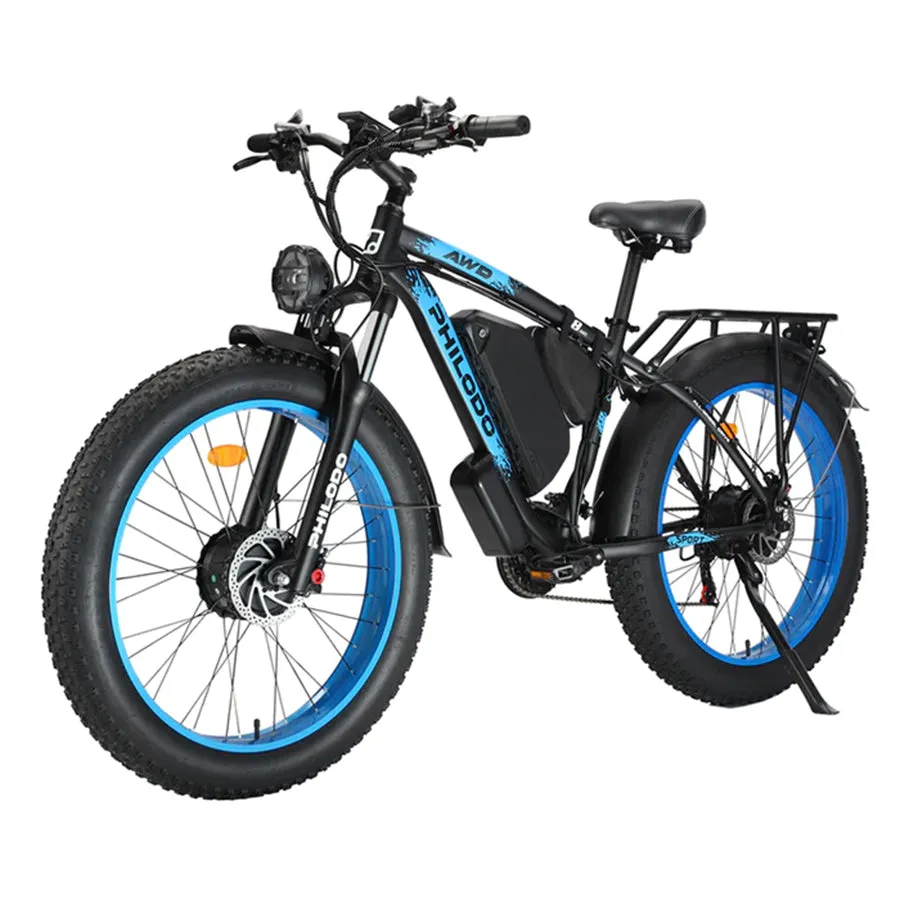 Philodo H8 - Dual Motor All-Wheel-Drive Fat Tire “Monster of a Bike” - Top Speed 28mph - 2000W