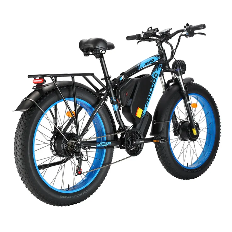 Philodo H8 - Dual Motor All-Wheel-Drive Fat Tire “Monster of a Bike” - Top Speed 28mph - 2000W