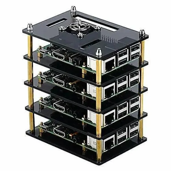 Pi Rack Case For Raspberry Pi 4 Model B Pi 3 B  Case With Fan