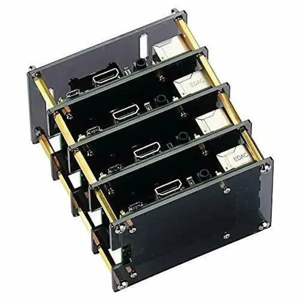 Pi Rack Case For Raspberry Pi 4 Model B Pi 3 B  Case With Fan