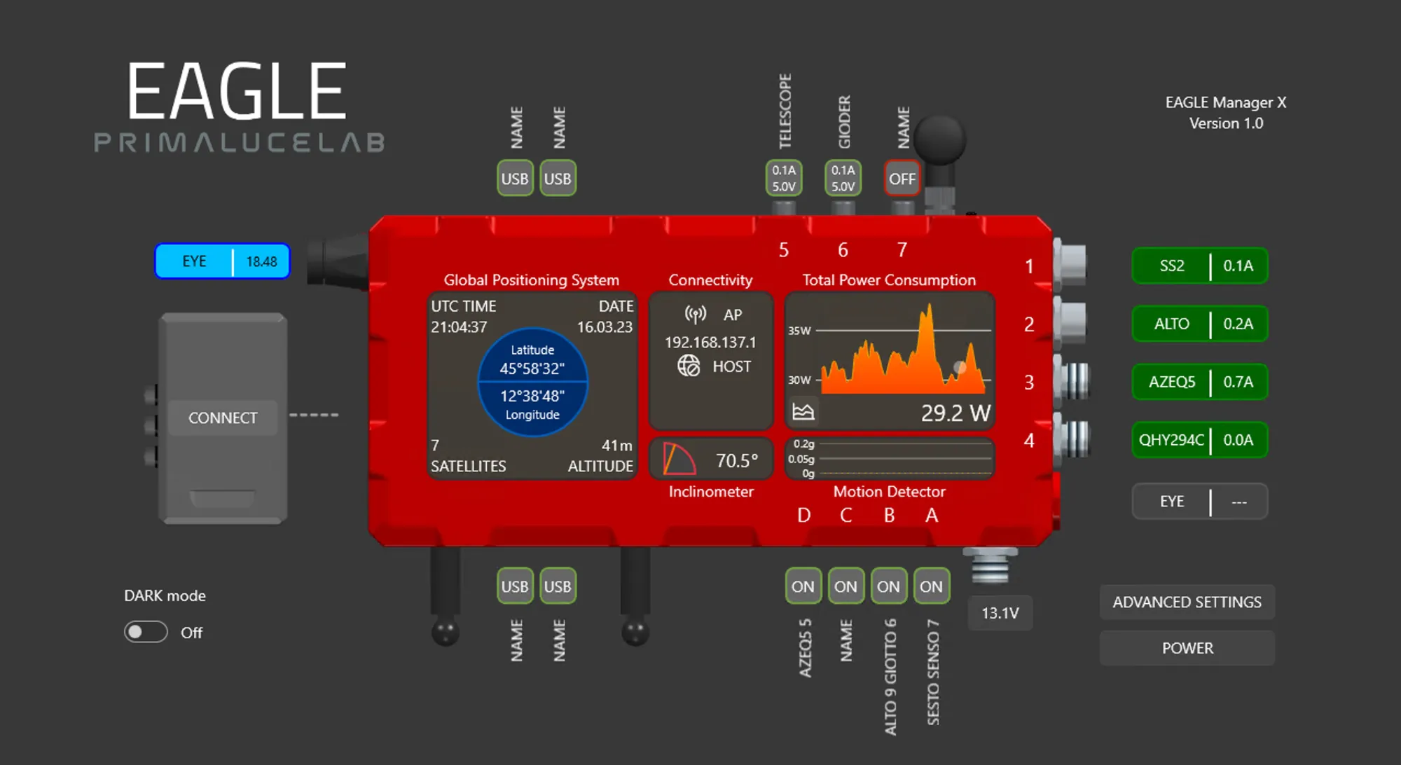 PrimaLuce Lab EAGLE5 PRO advanced control unit for telescopes and astrophotography