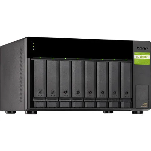 QNAP TL-D800C-US 8-Bay Desktop USB-C 3.1 Gen2 10Gbps JBOD Expansion Unit