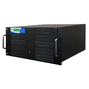 Rack Mount 9-Copy 24x DVD/CD Duplicator Black With 500GB (RK9TDVDB)
