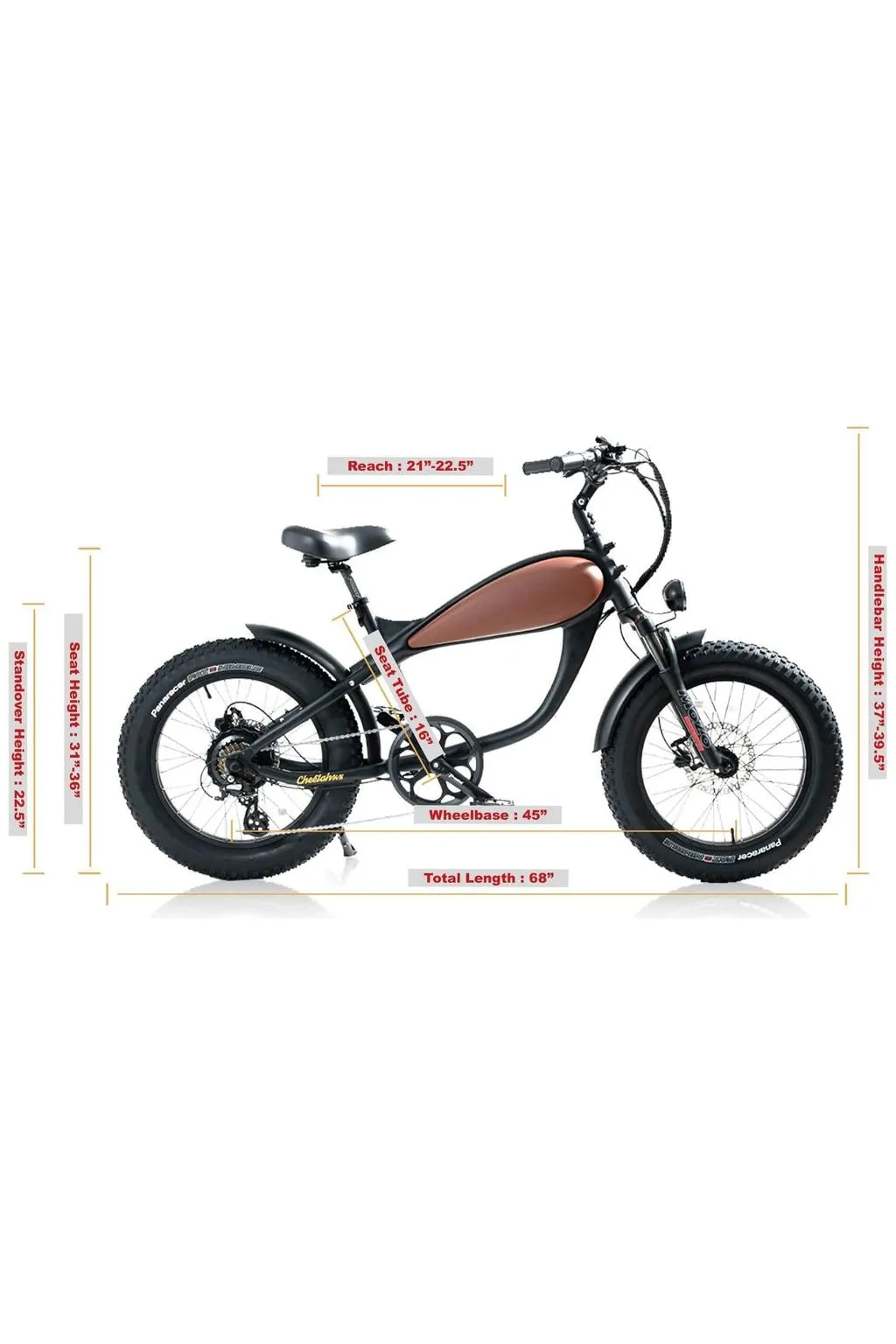 Revi Bikes Cheetah Mini 500W Fat Tire Electric Bike