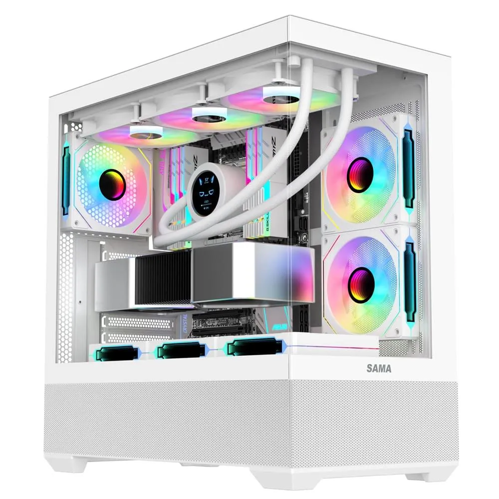 Sama SV-02 3x ARGB Fans | BTF Support ATX-White