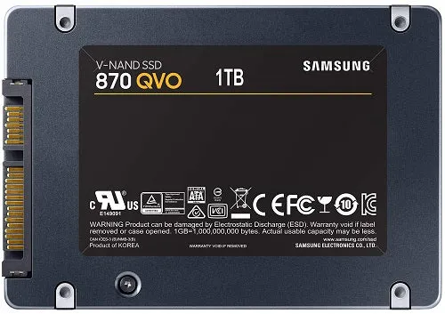 Samsung 870 QVO 1TB Internal SSD 2.5 Inch SATA - MZ-77Q1T0BW