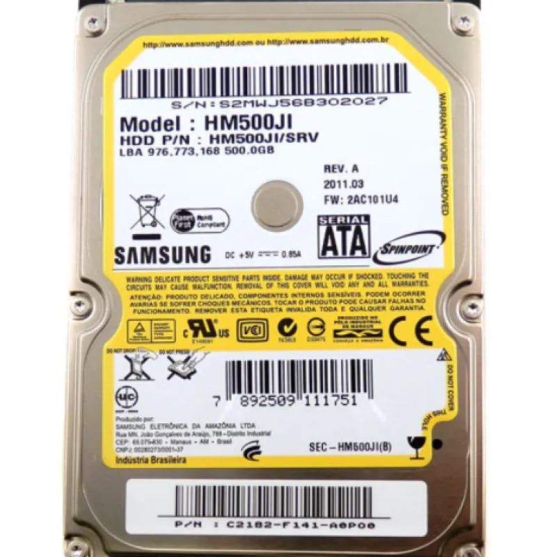 Samsung SpinPoint M7 5400RPM SATA 500GB Laptop Hard Drive HM500JI/SRV