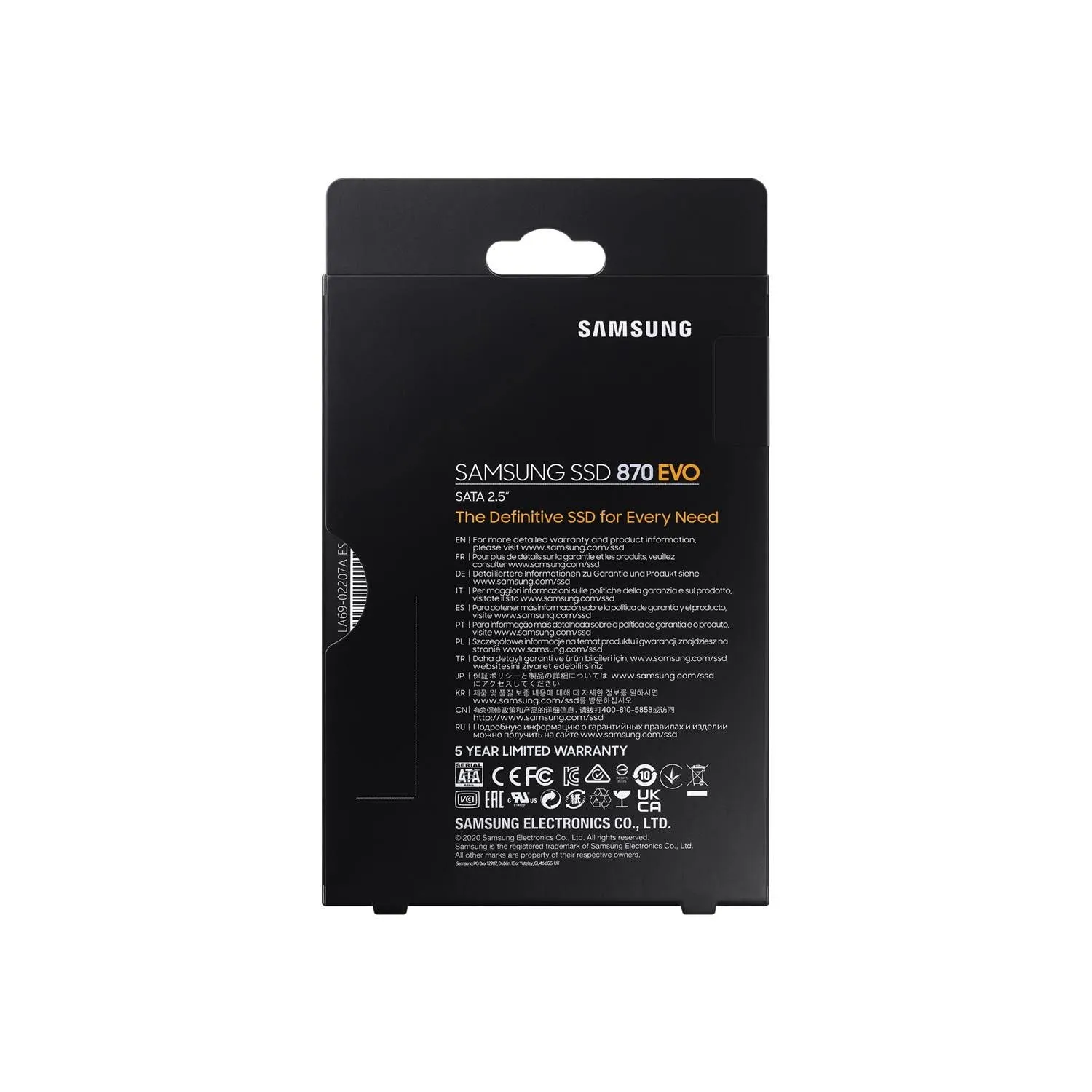SAMSUNG SSD 870 EVO 500 GB Form Factor 2.5 Inch Intelligent Turbo Write Black