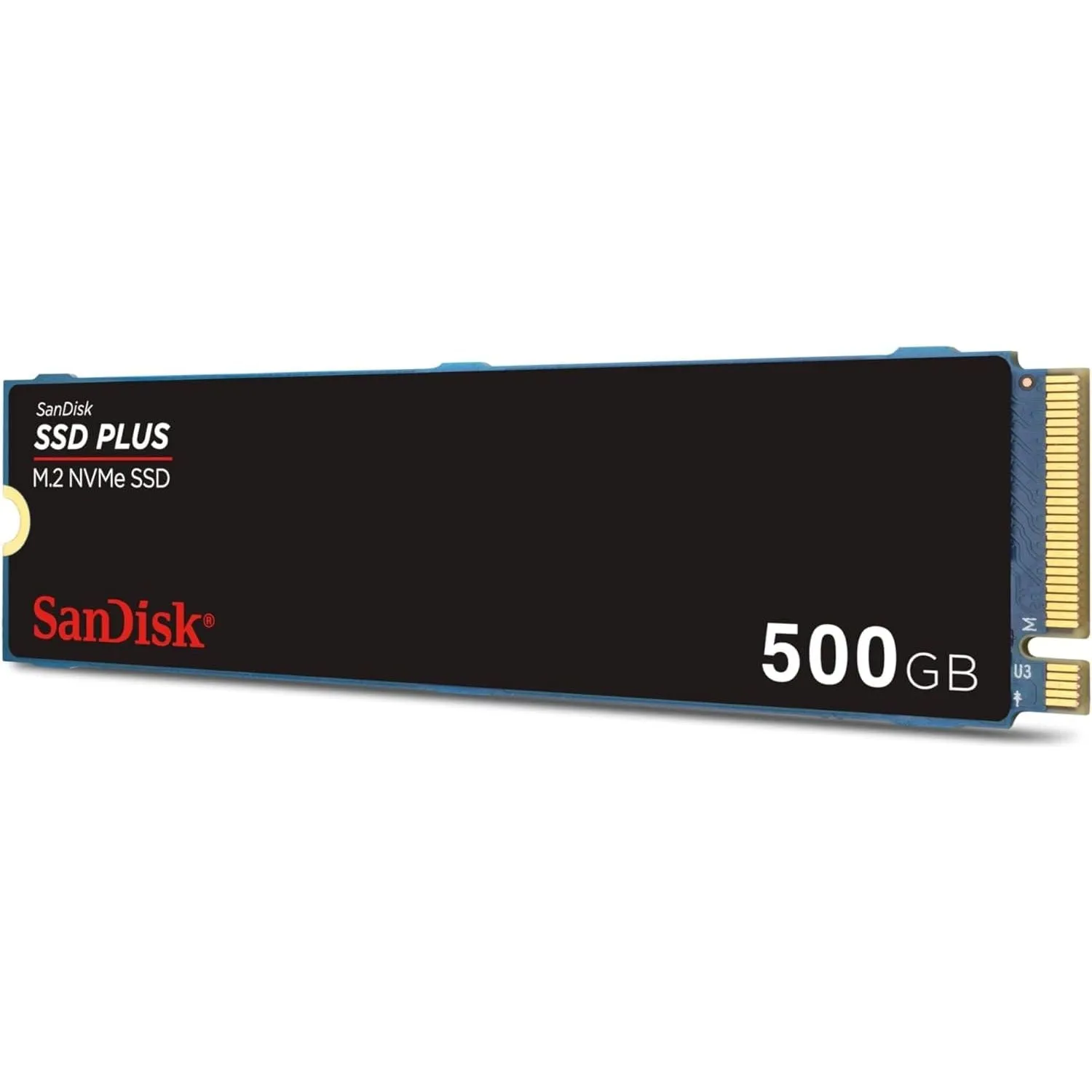 SanDisk SSD Plus 500GB M.2 NVMe SSD, Internal SSD, PCIe Gen 3, M.2 2280, Easy Installation