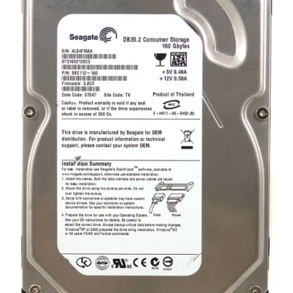 Seagate 160GB 7200RPM SATA Desktop Hard Drive ST3160212SCE