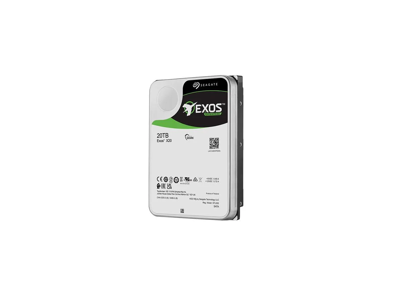 Seagate 20TB Exos X20 ST20000NM007D Enterprise 3.5" SATA 7200rpm 256MB Cache HDD