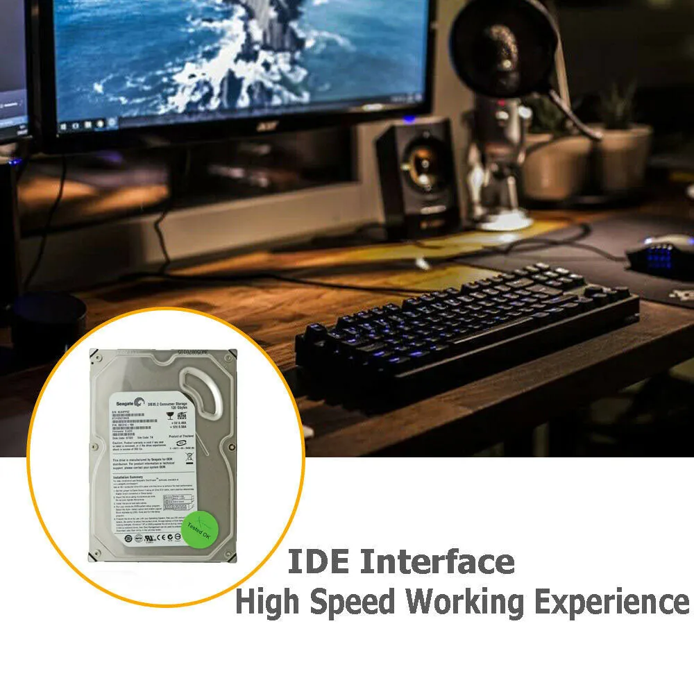 Seagate 3.5" IDE Internal Desktop Hard Drive 120GB 7200RPM 2MB, ST3120213ACE