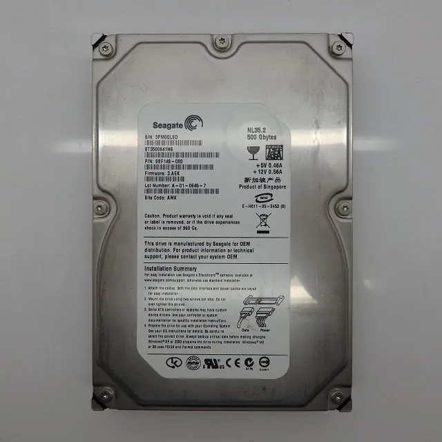 Seagate 500GB 7.2K SATA 3.0GB/s 3.5" Hard Drive ST3500641NS