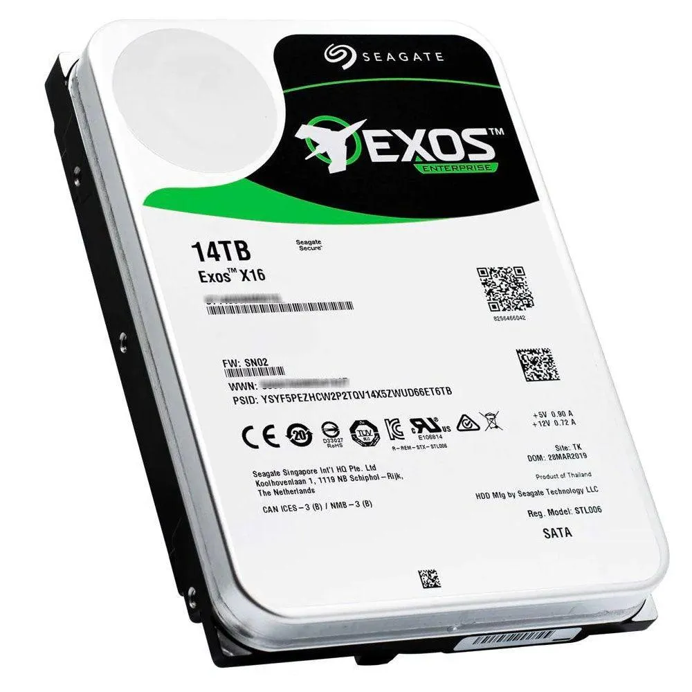 Seagate Exos X16 Enterprise 14TB 3.5 Inch Internal Hard Drive