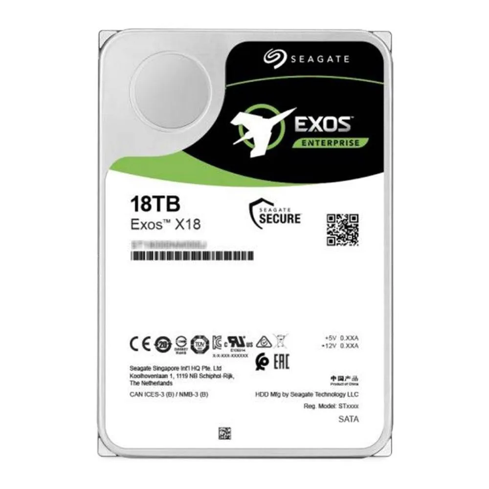 Seagate Exos X18 Enterprise 18TB 3.5 Inch Internal Hard Drive