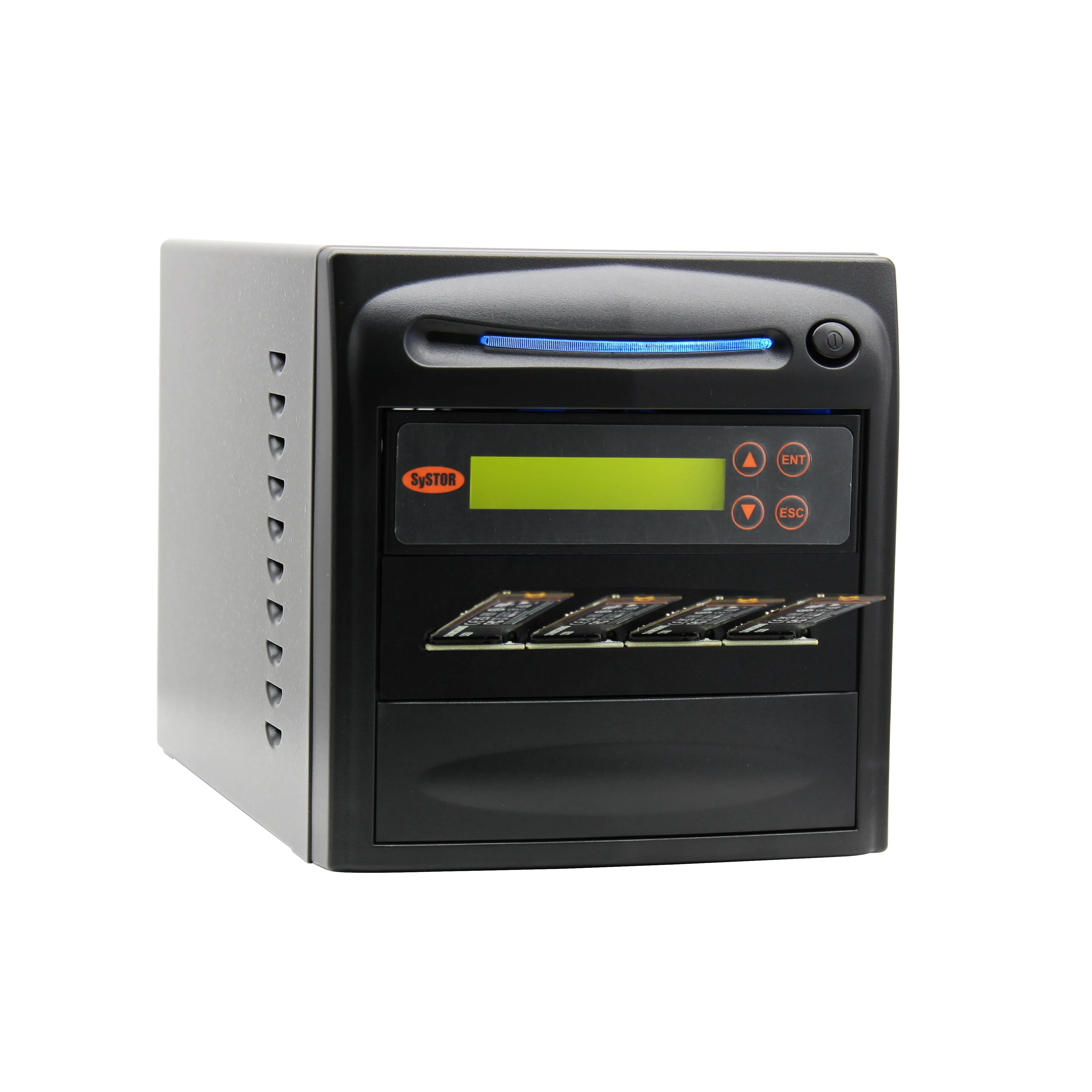 Systor 1 to 3 M.2 SATA/NVMe Duplicator & Sanitizer - up to 24GB/Min - for PCIe M2 Drives (SYSNVME-NX403)